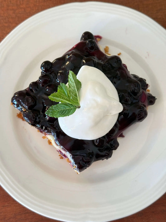 Blueberry Cheesecake with Stroopwafel Crust