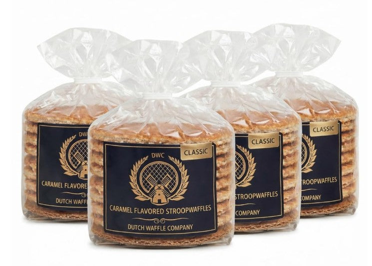 32 Classic Stroopwafels - 4 x 8 Wrapped | Dutch Waffle Company