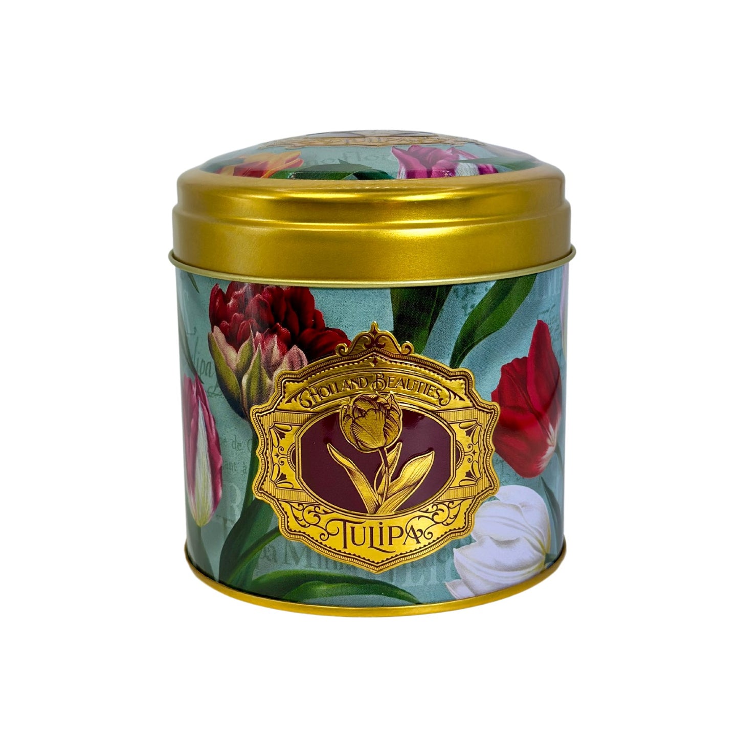 Holland Beauty Tin Can (Bicycle, Pink, or Green) without stroopwafels added