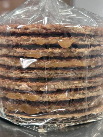One bag with 8 fresh baked Gluten Free/Vegan stroopwafels to try