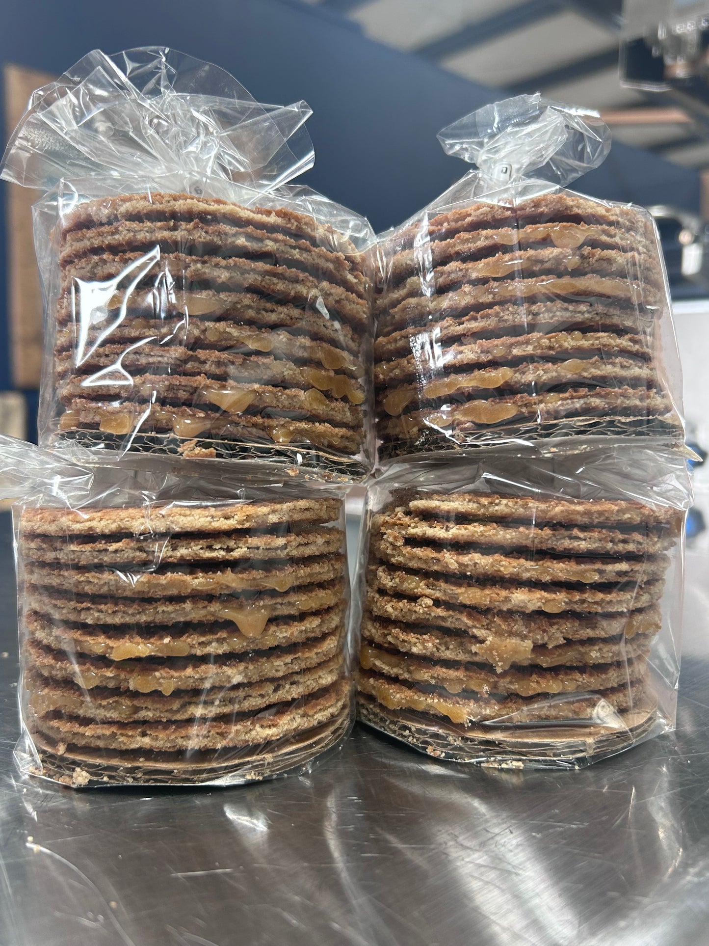 32 GLUTEN FREE/VEGAN STROOPWAFELS (no dairy/no eggs) in 4 bags of 8
