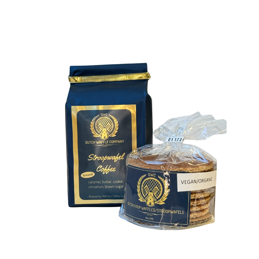 Coffee and Vegan/Organic Stroopwafels combo