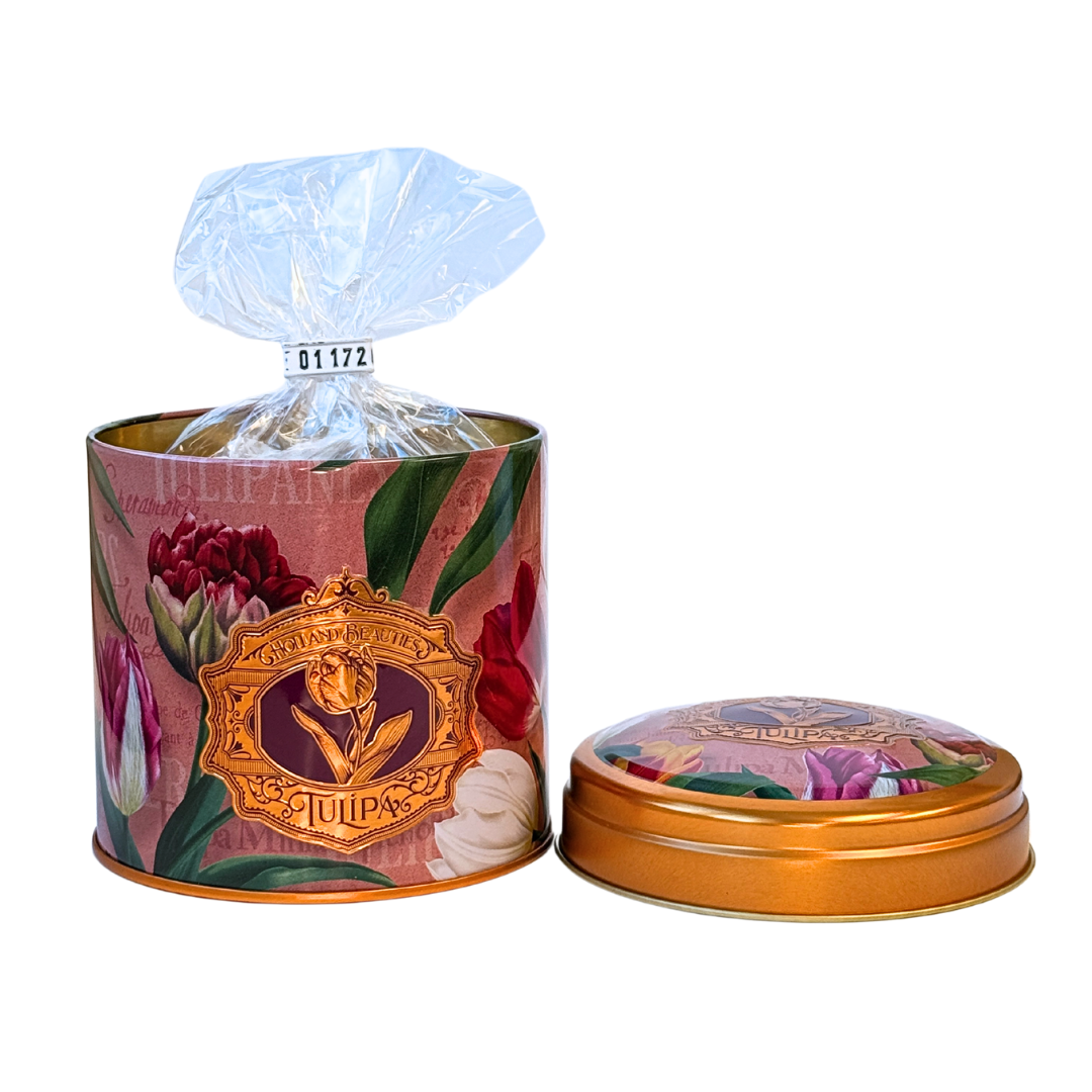 Dutch Design Stroopwafel Tin Can with 8ct Classic/Regular Stroopwafels Combo