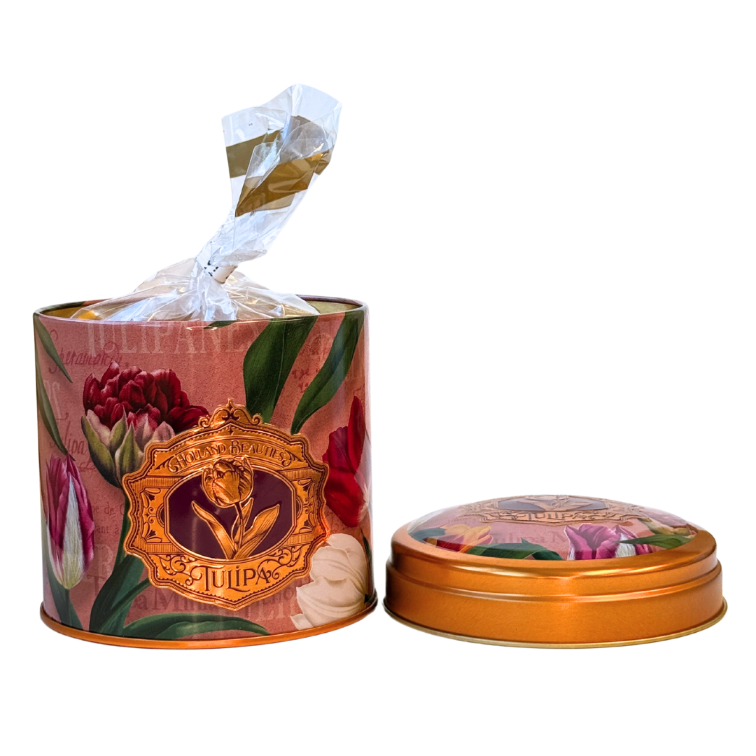 Dutch Design Stroopwafel Tin Can with 8ct Gluten Free Stroopwafels Combo