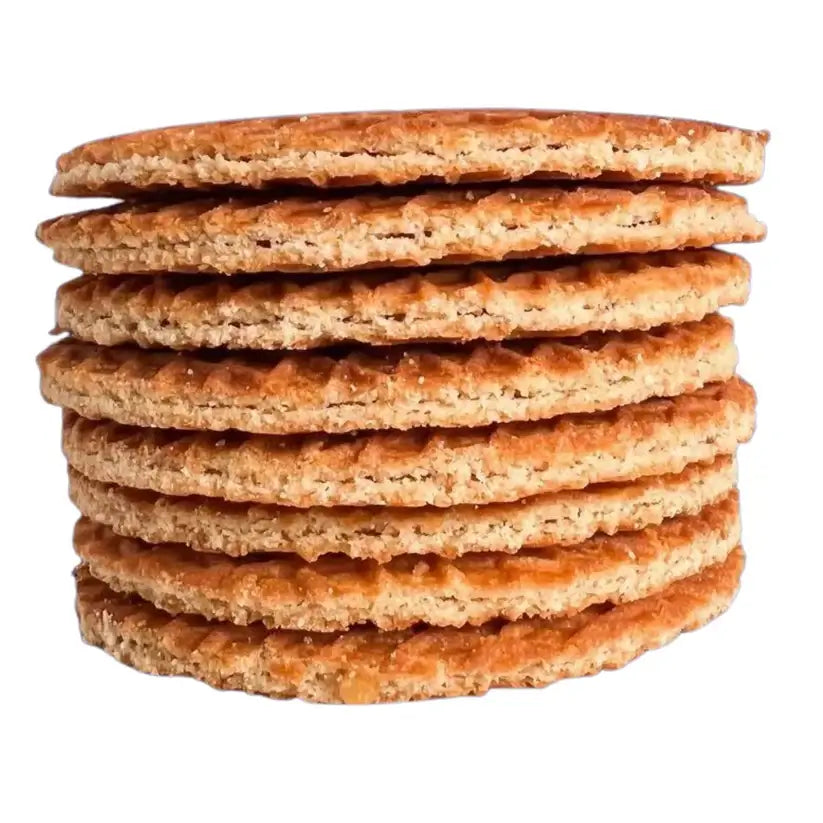Gluten free stroopwafels stacked on top of each other