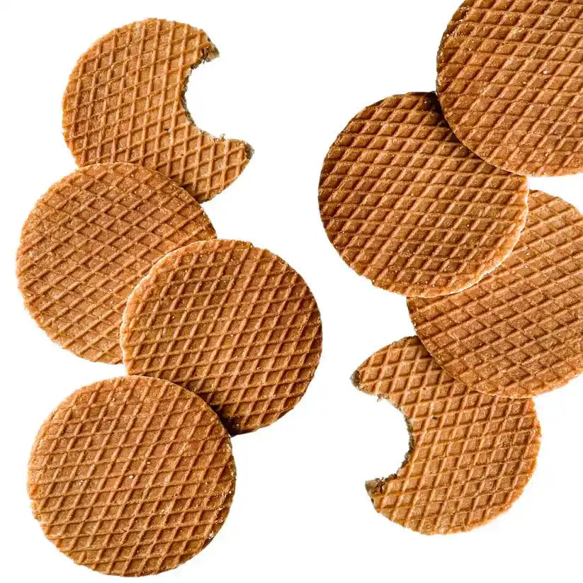 Vegan stroopwafels spread around