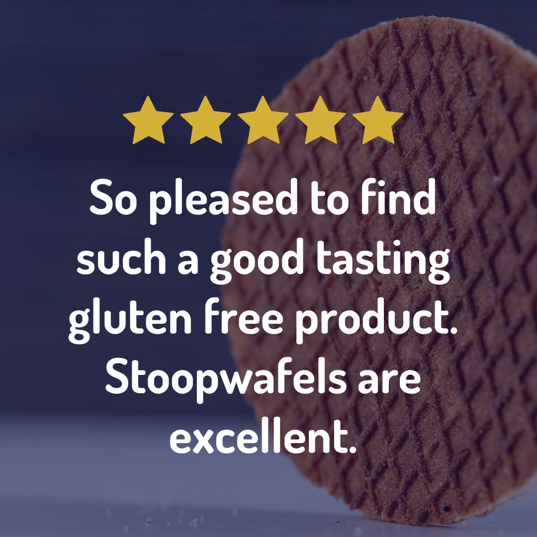 Review of Gluten Free Stroopwafels, So pleased to find such a good tasting gluten free product. Stoopwafels are excellent.