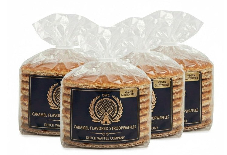 32 Gluten-free/Vegan Stroopwafels (no dairy/no eggs) in 4 bags of 8