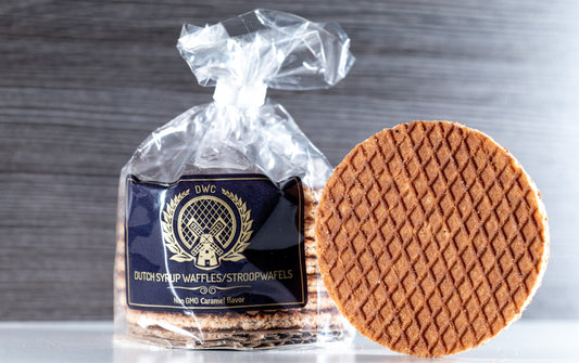One bag with 8 fresh baked regular stroopwafels to try