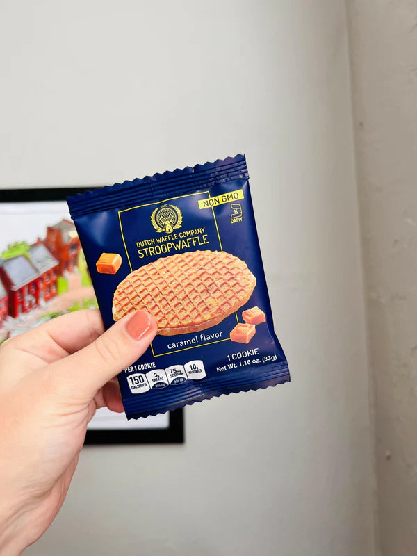 A single pack stroopwafel from Dutch Waffle Company