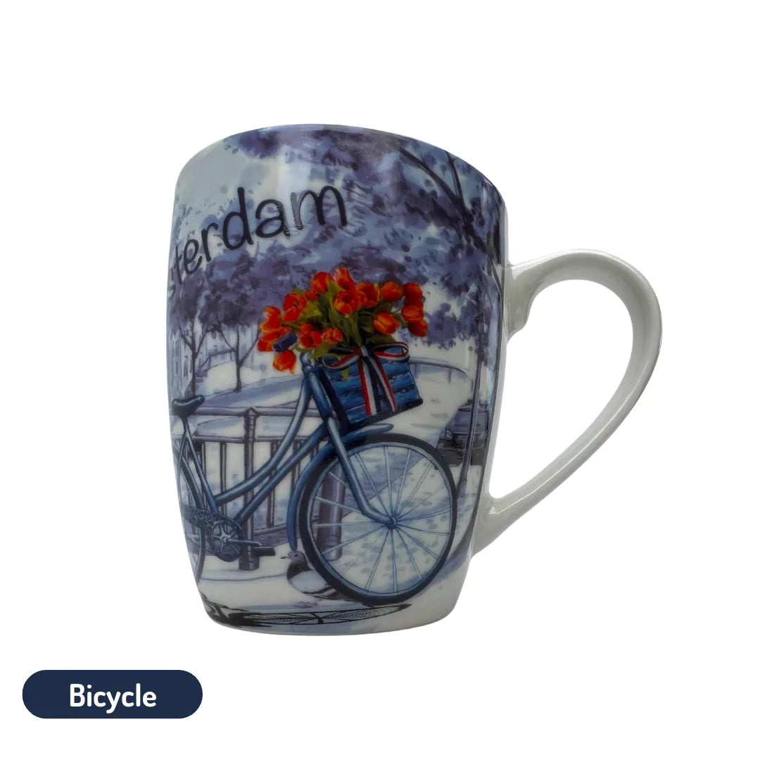 Dutch classic mug with bicycle design