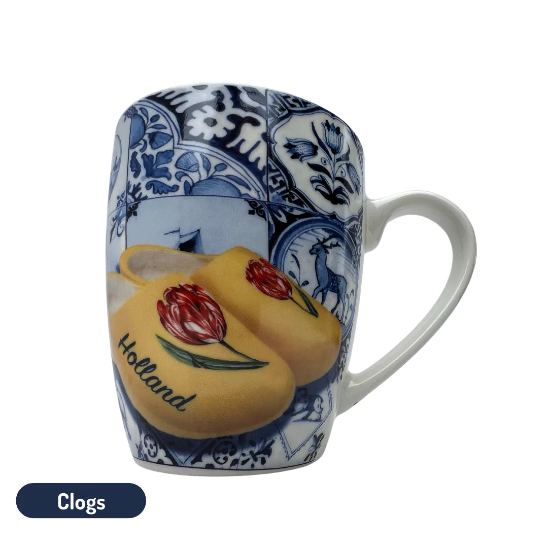 Dutch classic mug with clogs design