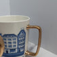 Gold Handle Dutch Mugs