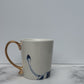 Gold Handle Dutch Mugs