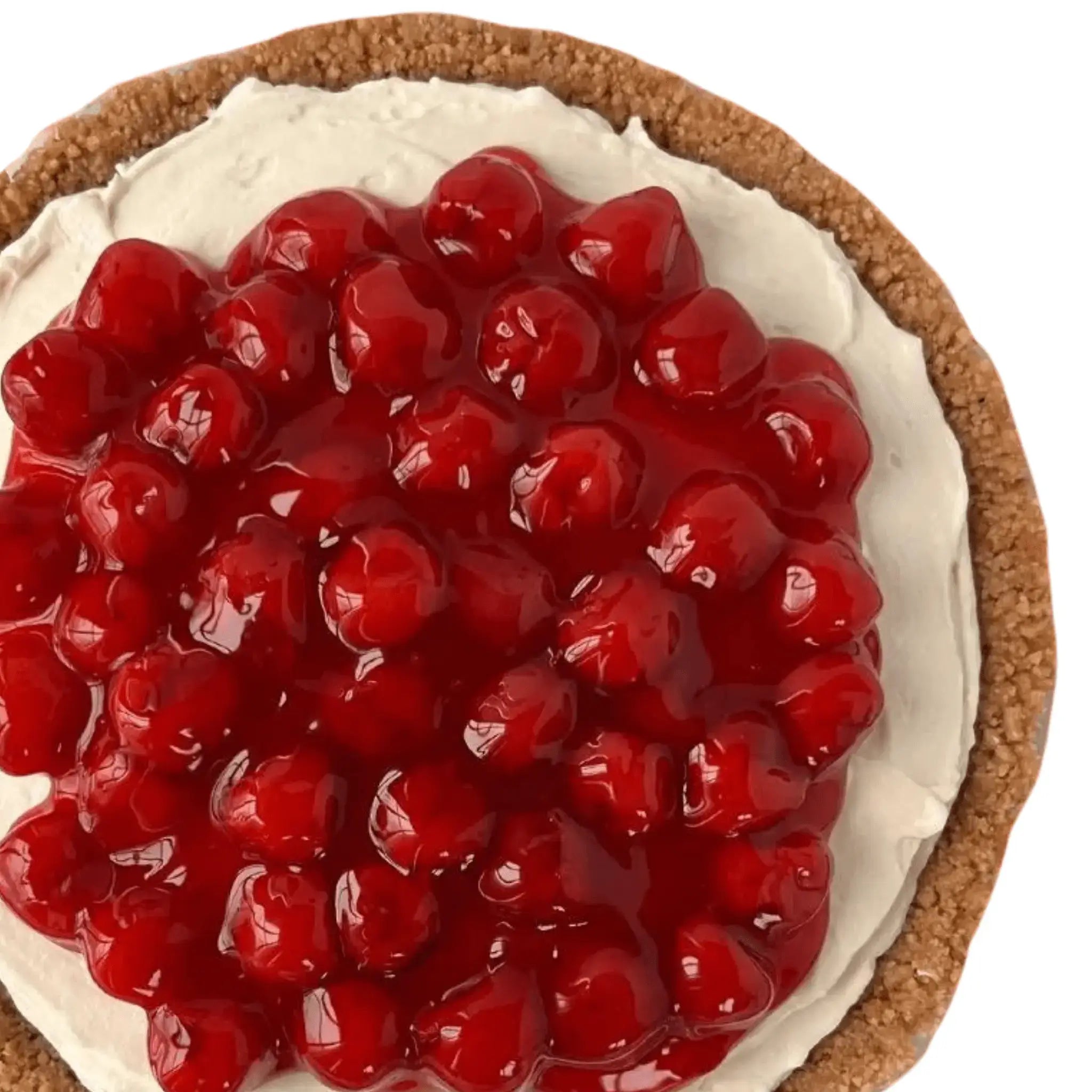 Top view of Stroopwafel cherry pie